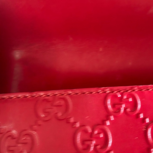 Gucci Padlock chain two way guccissima red leather bag - Picture 8 of 15